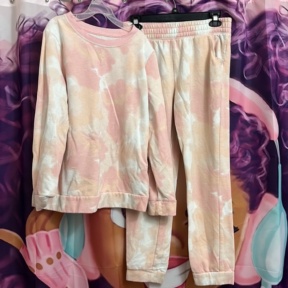 Girls, pink, jogger set 14/16. - Picture 2 of 2